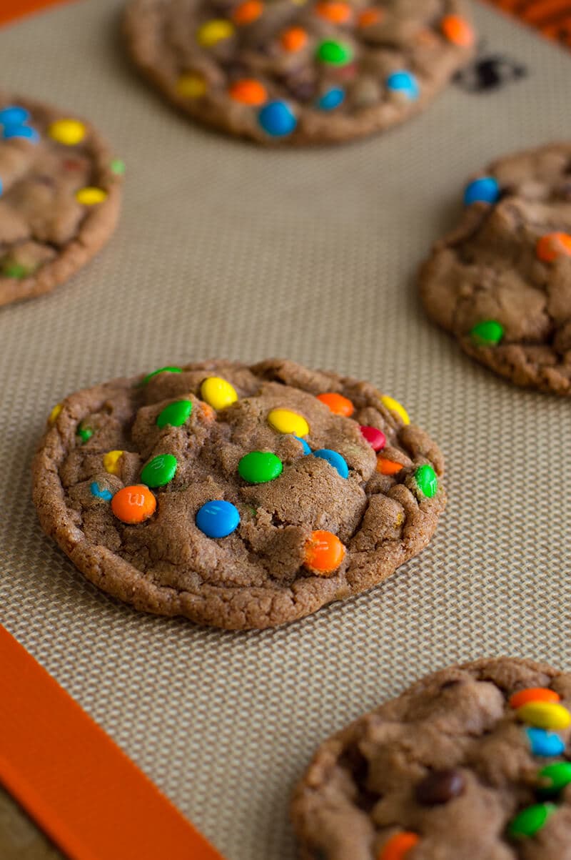 Bakery-Style Small Batch Chocolate M&M Cookies: No-Chill Recipe